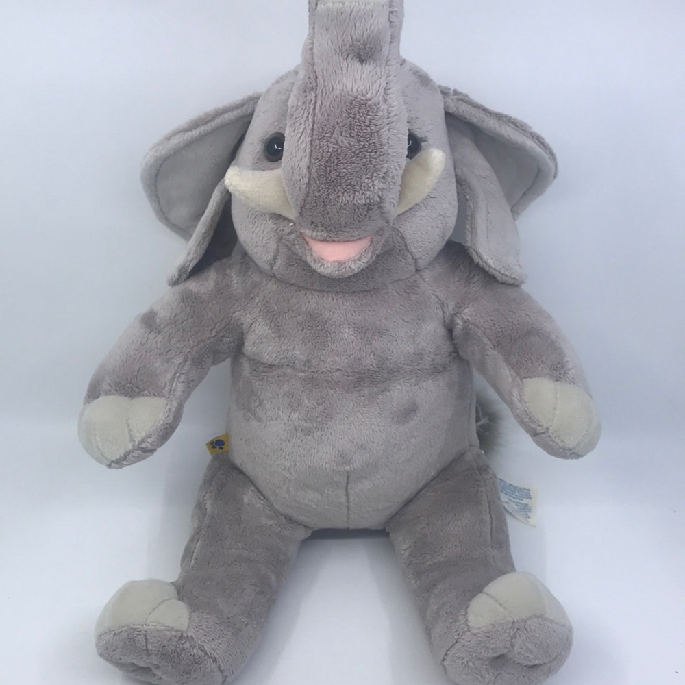Build A Bear Workshop Grey Elephant Plush Trunk Up